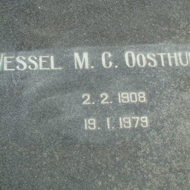 OOSTHUIZEN Wessel M.C. 1908-1979