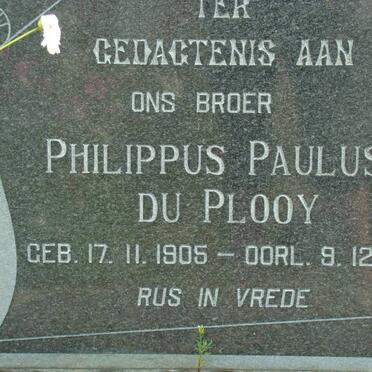PLOOY Philippus Paulus, du 1905-1967