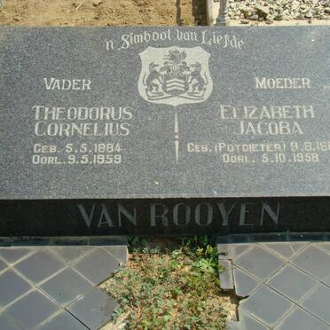 ROOYEN Theodorus Cornelius, van 1884-1959 &amp; Elizabeth Jacoba POTGIETER 1885-1958