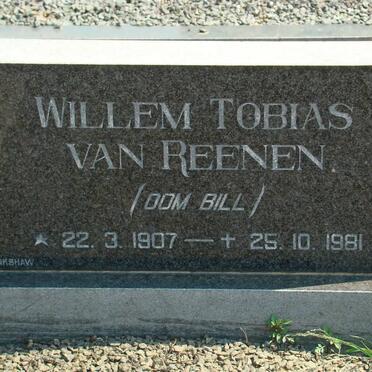 REENEN Willem Tobias, van 1907-1981