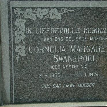 SWANEPOEL Cornelia Margaretha nee NEETHLING 1885-1974