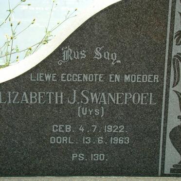 SWANEPOEL Elizabeth J. nee UYS 1922-1963