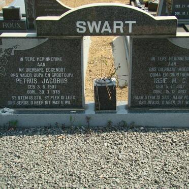 SWART Petrus Jacobus 1907-1978 &amp; Issie M.C. 1907-1992