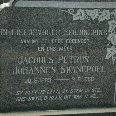 SWANEPOEL Jacobus Petrus Johannes 1883-1966