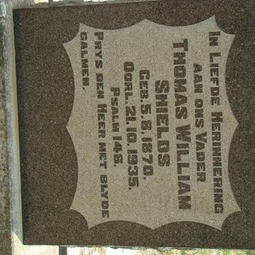 SHIELDS Thomas William 1870-1935