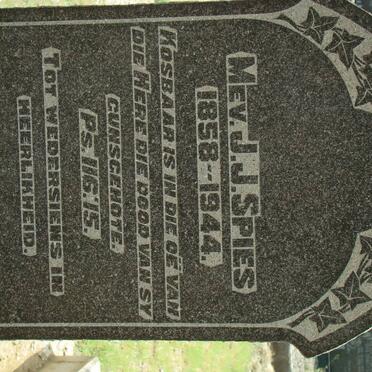 SPIES J.J. 1858-1944