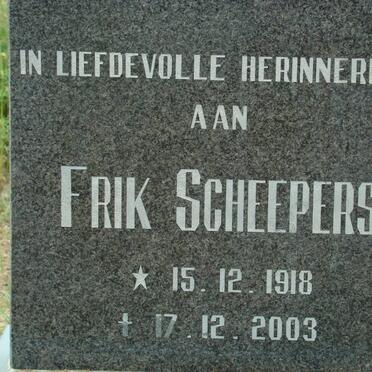 SCHEEPERS Frik 1918-2003