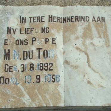 TOIT M.N., du 1892-1956