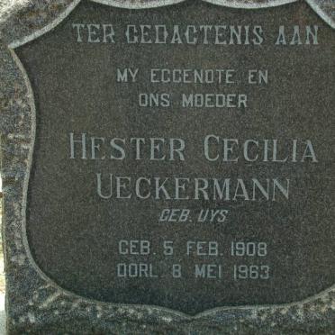 UECKERMANN Hester Cecilia nee UYS 1908-1963