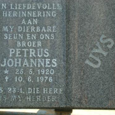 UYS Petrus Johannes 1920-1976