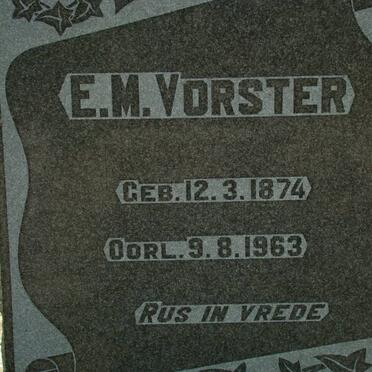 VORSTER E.M. 1874-1963