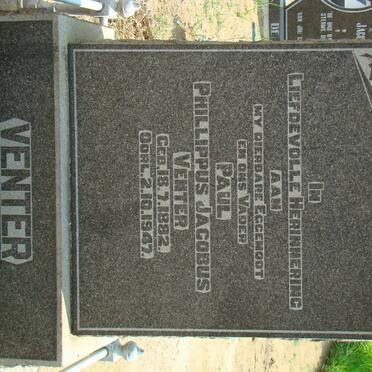 VENTER Paul Phillippus Jacobus 1882-1947