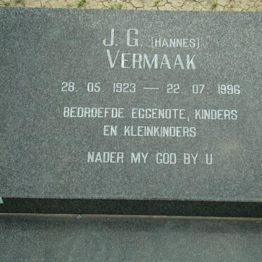 VERMAAK J.G. 1923-1996