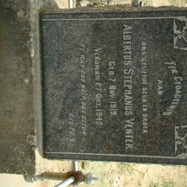 VENTER Albertus Stephanus 1919-1940