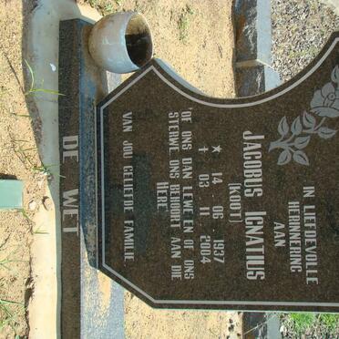 WET Jacobus Ignatius, de 1937-2004