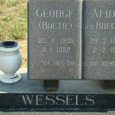 WESSELS George 1905-1982 &amp; Alida BREDELL 1905-1981
