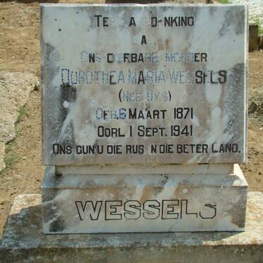 WESSELS Dorothea Maria nee UYS 1871-1941