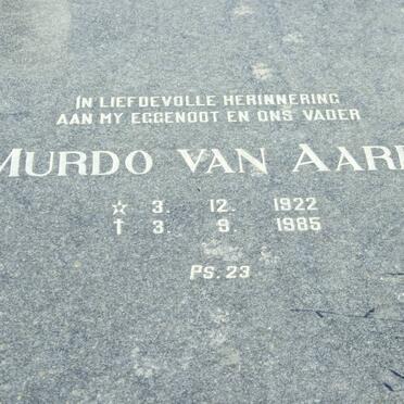 AARDT Murdo, van 1922-1985
