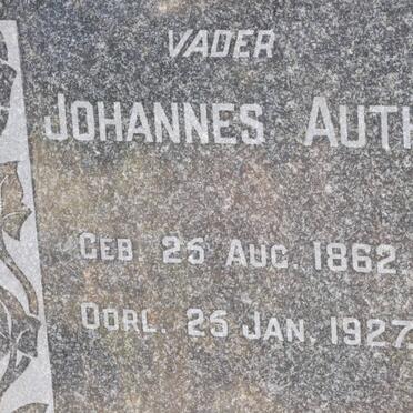 AUTH Johannes 1862-1927 &amp; Magdalena Petronella Johanna Paulina OOSTHUIZEN 1869-