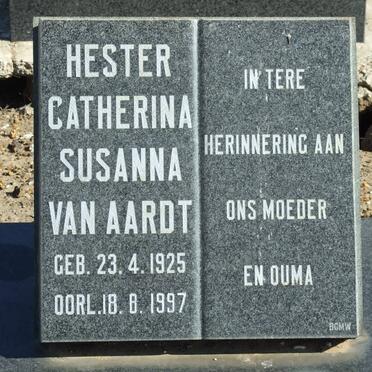 AARDT Hester Catherina Susanna, van 1925-1997
