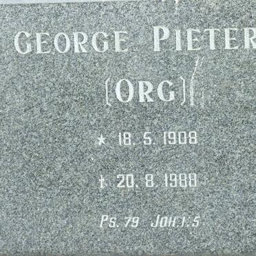 FRITZ George Pieter 1908-1988 &amp; Magdalena Antoinetta 1908-2004