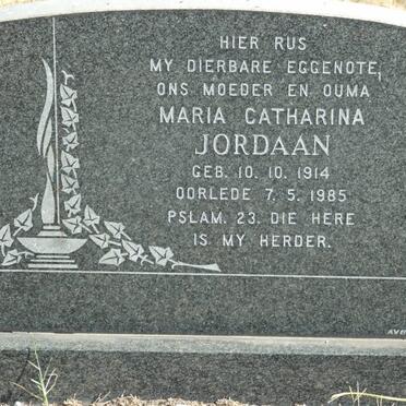 JORDAAN Maria Catharina 1914-1985