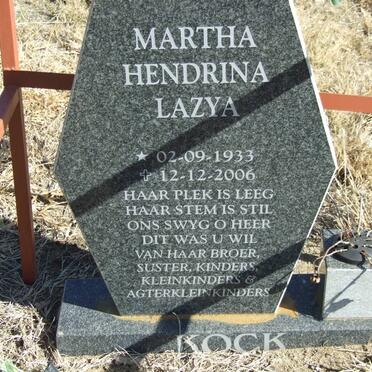 KOCK Martha Hendrina Lazya 1933-2006