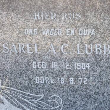 LUBBE Sarel A.C. 1904-1972 &amp; Maria S.E. ERASMUS -1971