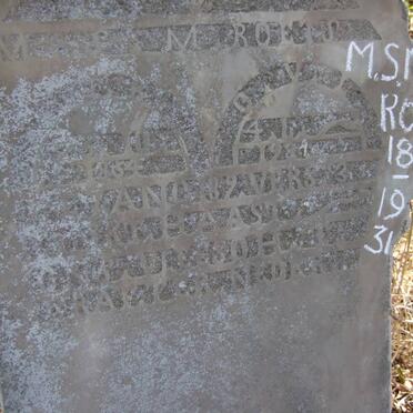 ROETS M.S.M. 1854-1931