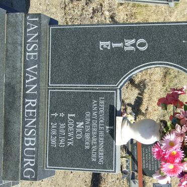 RENSBURG Nico Lodewyk, Janse van 1943-2007