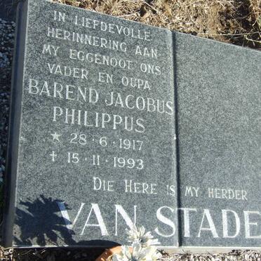 STADEN Barend Jacobus Philippus, van 1917-1993