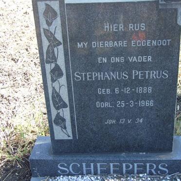 SCHEEPERS Stephanus Petrus 1888-1966 &amp; Sara Johanna POTGIETER 1891-1973