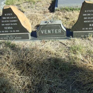 VENTER Henna 1930-1998 &amp; Marie 1933-