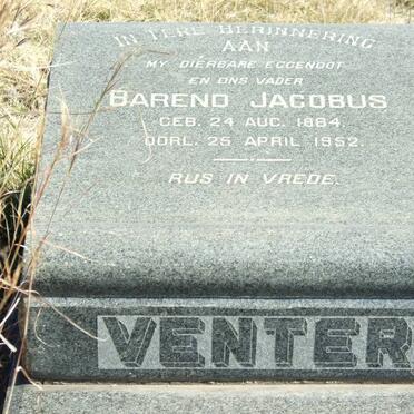 VENTER Barend Jacobus 1884-1952 