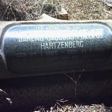 HARTZENBERG Barend Jacobus ? 1905-1960