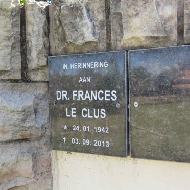 CLUS Frances, le 1942-2013