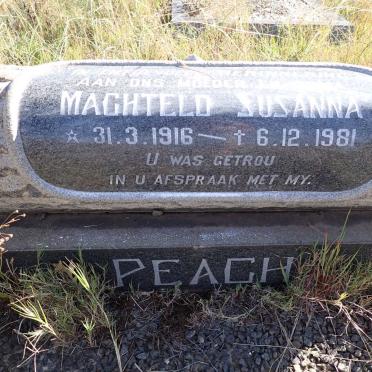 PEACH Machteld Susanna 1916-1981