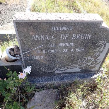 BRUIN Anna C., de nee HENNING 1903-1988