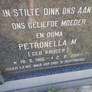 MOSTERT Petronella M. nee KRUGER 1915-2007