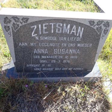 ZIETSMAN Anna Susanna nee NIENABER 1905-1975