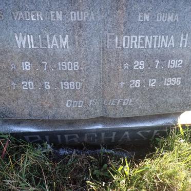 PURCHASE William 1906-1980 &amp; Florentina H.J. 1912-1996