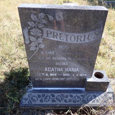 PRETORIUS Agatha Maria 1925-1974