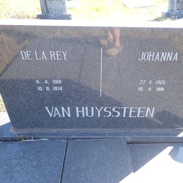 HUYSSTEEN De La Rey, van 1901-1974 &amp; Johanna 1905-1981