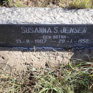 JENSEN Susanna S. nee BOTHA 1907-1958