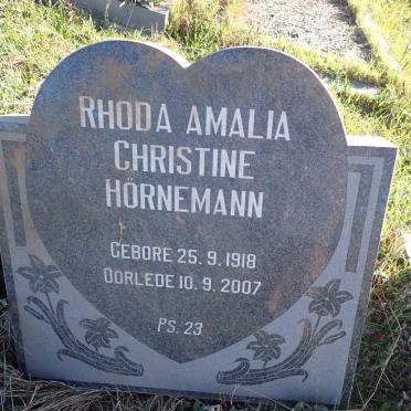 HORNEMANN Rhoda Amalia Christine 1918-2007