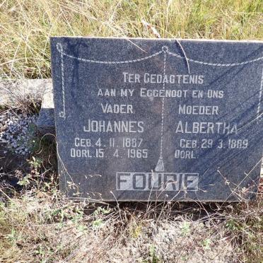 FOURIE Johannes 1887-1965 &amp; Albertha 1889-