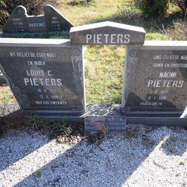 PIETERS Louis C. 1921-1986 &amp; Naomi 1922-1995