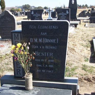 BESTER D.M.M. nee VAN DER HEEVER 1898-1981