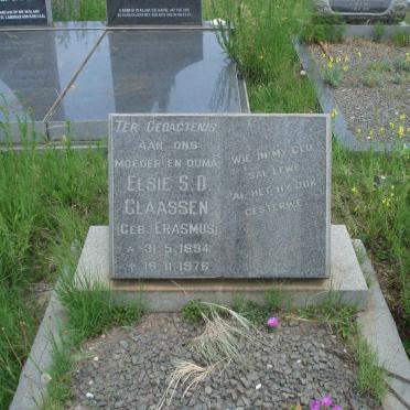 CLAASSEN Elsie S.D. nee ERASMUS 1894-1976