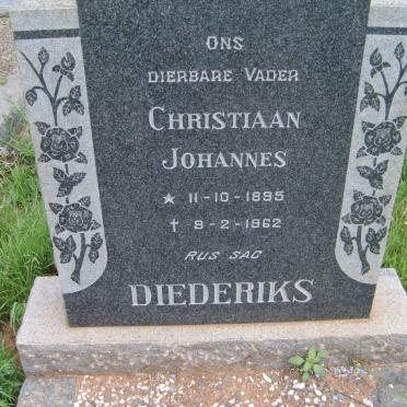 DIEDERIKS Christiaan Johannes 1895-1962